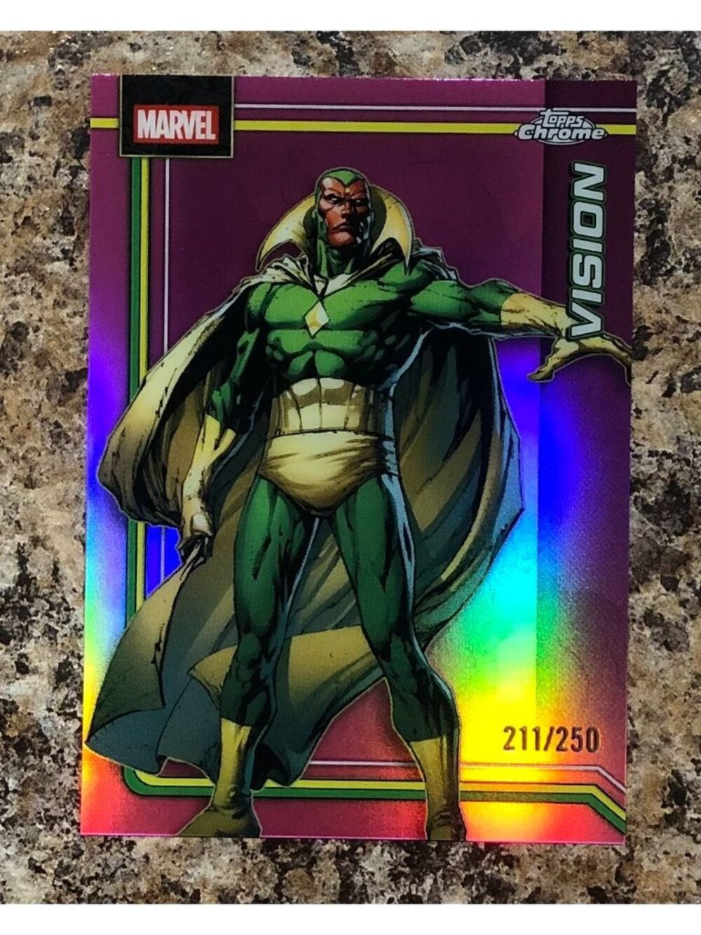 2026 Topps Chrome Marvel Vision #190 Pink Refractor 211/250